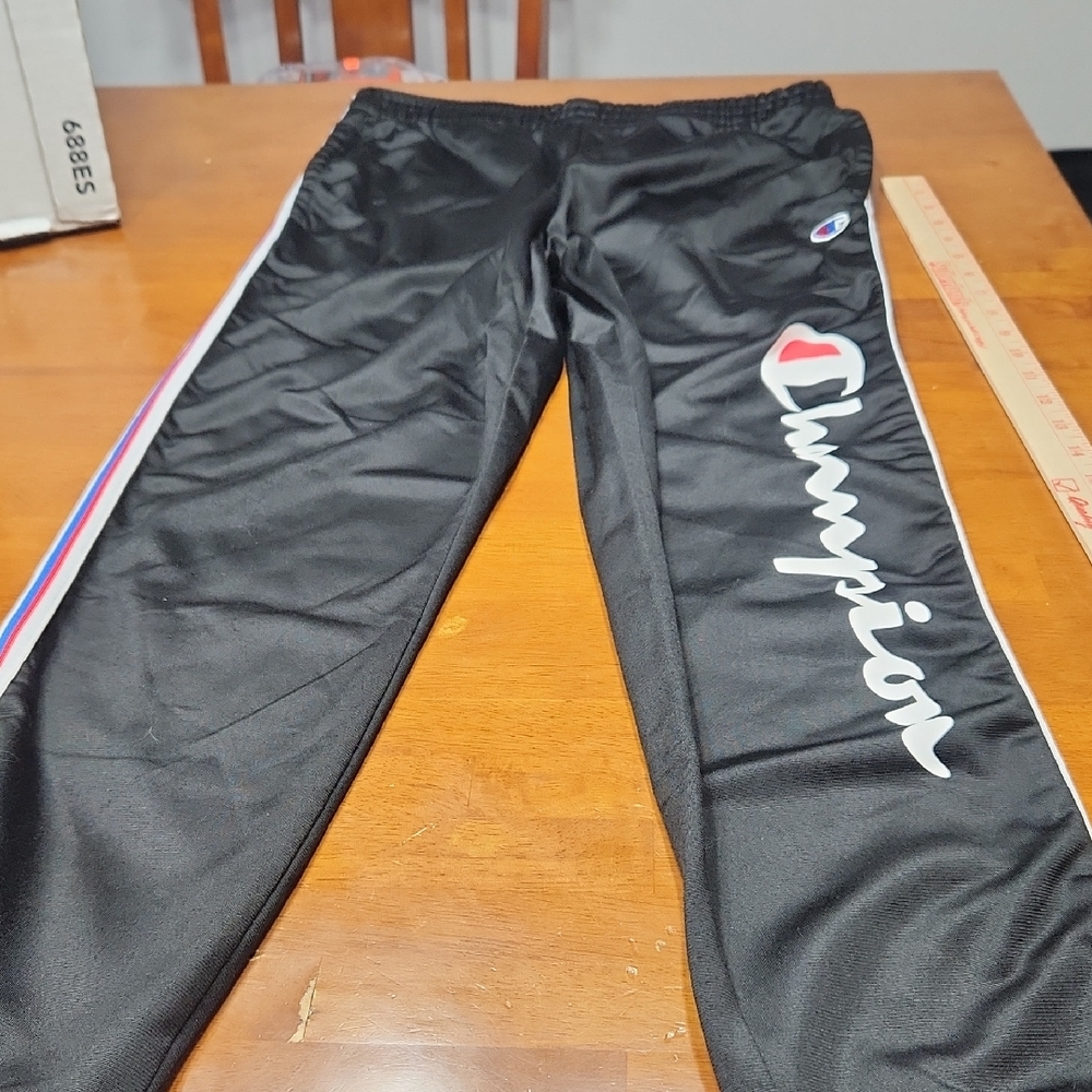 Champion Kids Black Sweatpants with Logo